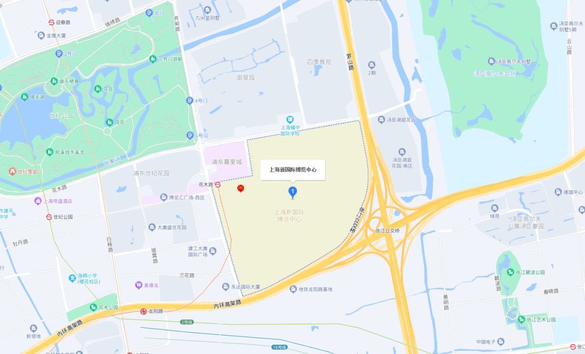 第十六屆世界制藥機械、包裝設備與材料中國展位置